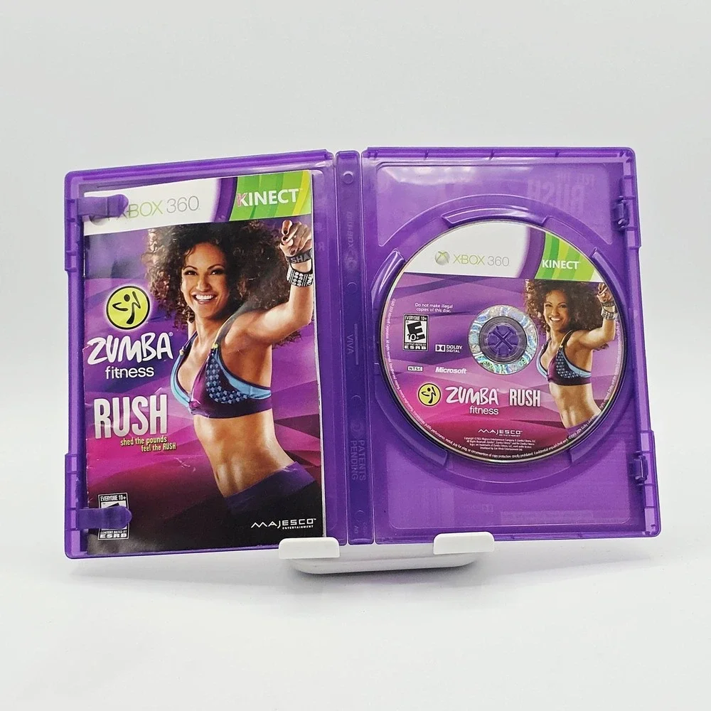 Zumba Fitness Rush Microsoft Xbox 360 Kinect‎ Video Game Complete Tested Workout